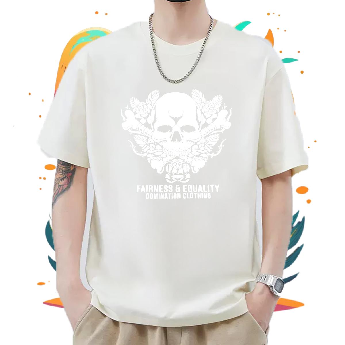 Fashion Design T-Shirts Skull Outdoor Men Clothes T-Shirt Short sleeve Cotton Soft Designer