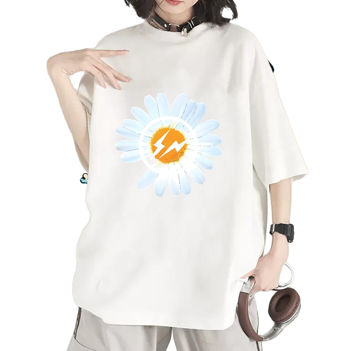 Cotton O Neck Short Sleeves T-Shirts Custom Casual Beach Tshirt for Man Woman Cartoon Print Popular Tshirts