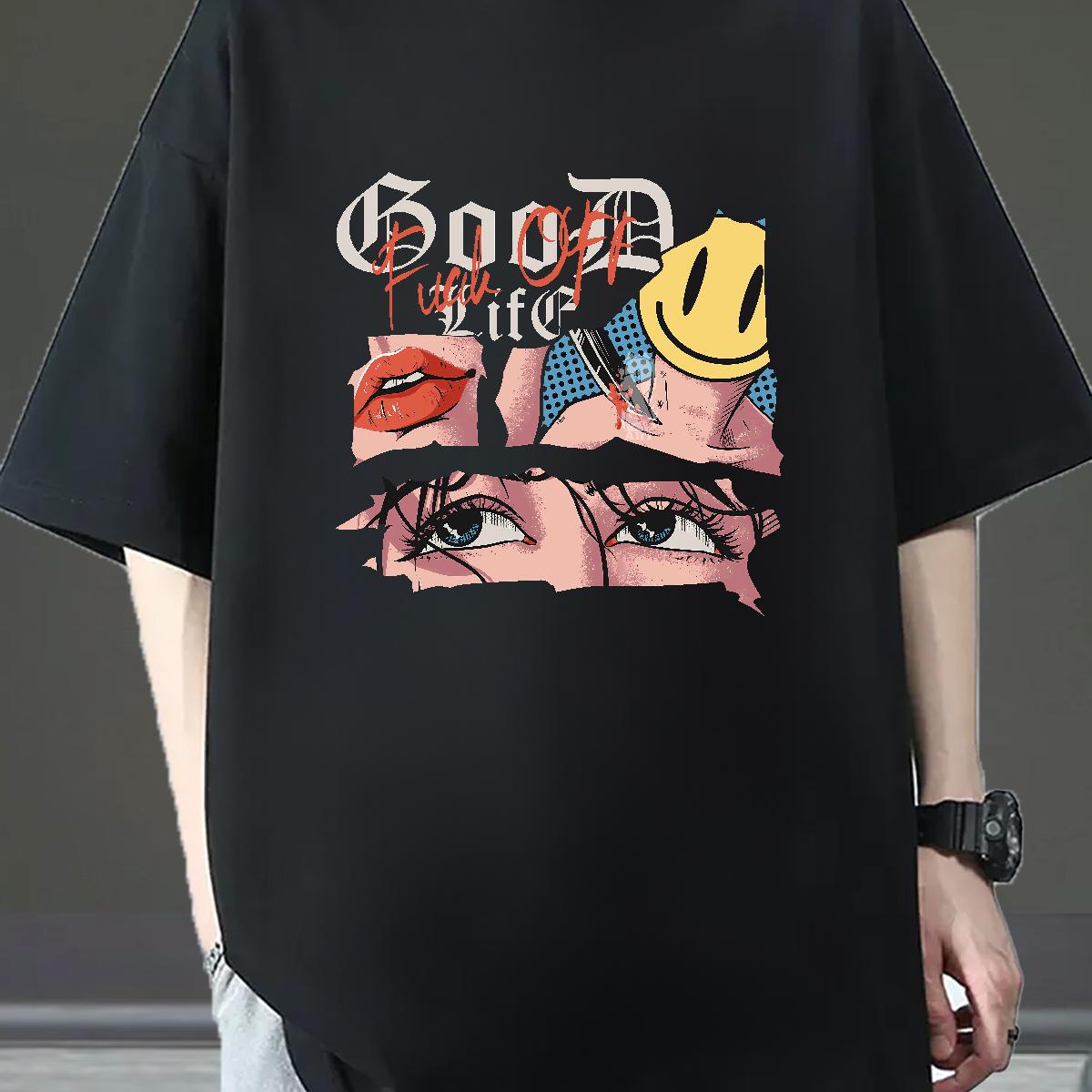 Designer Men Tops Tees Short Sleeve Cotton O-Neck Street Casual T shirt Black Oversized Fashion Clothings