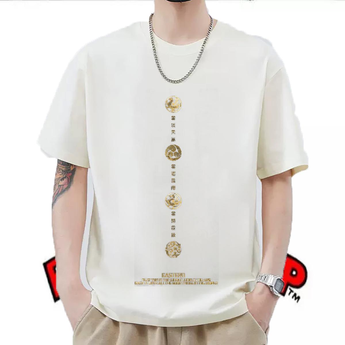 Stylist T shirt Asian Size Men Tees Beach Breathable Short Sleeve Classic Tops