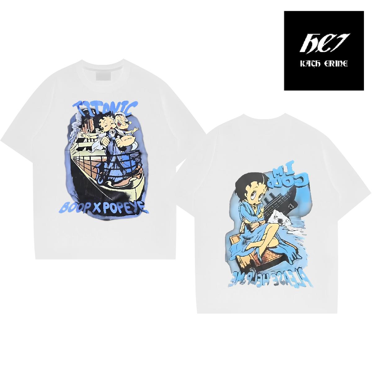 Comfortable Mens Tshirts Cotton Breathable Short Sleeve Hip Hop Men T Shirts Anime 2024 Designer Tops