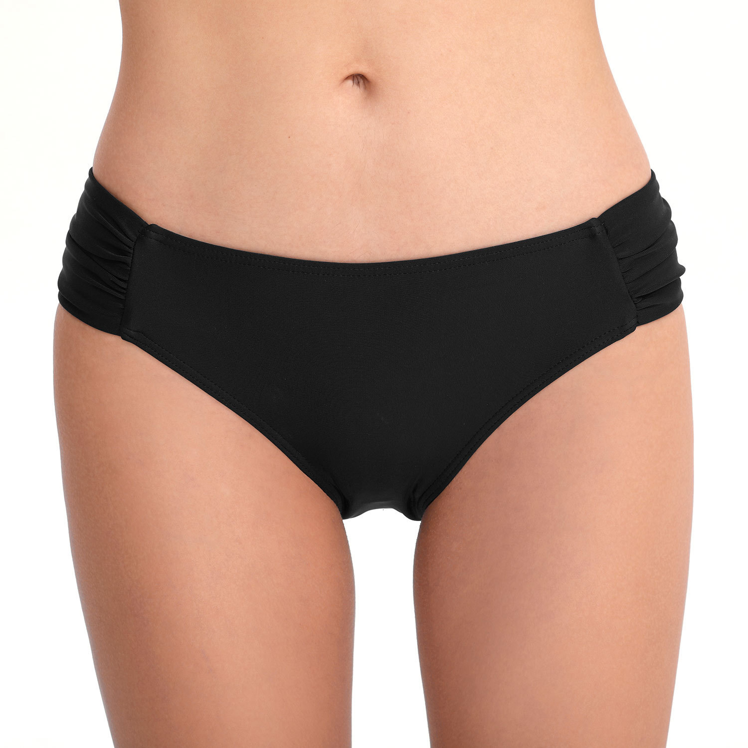 Temperament Ventilation New Conservative Pleated Women's Triangle Pants with Sexy Solid Color Swim Trunks Short Bifurcated Self-cultivation Loose