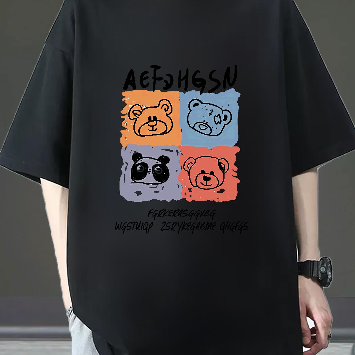 New Designer T Shirts Men Anime Mens Tshirts Hip Hop Breathable Short Sleeve Popular Tops Tees