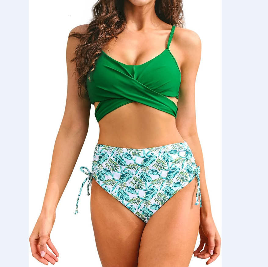 New Arrival New Product Washable Non-ironing Leisure Time Temperament New Pattern Ventilation 2023 New Bikini High Waist Women's Sexy Split Swimw