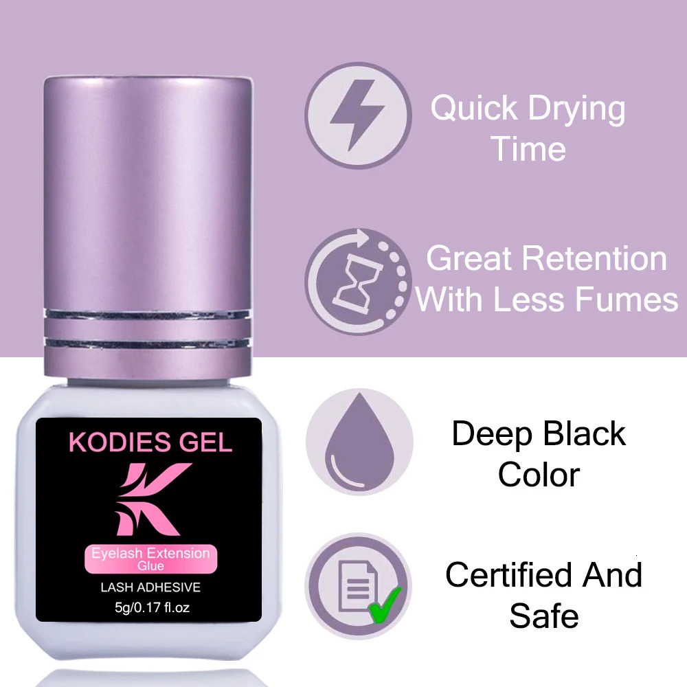 KODIES GEL Strong Mascara Extension 5g 0.5 Second Dry Mascara Adhesive for False Eyelash Waterproof Adhesive Enhancement 240713