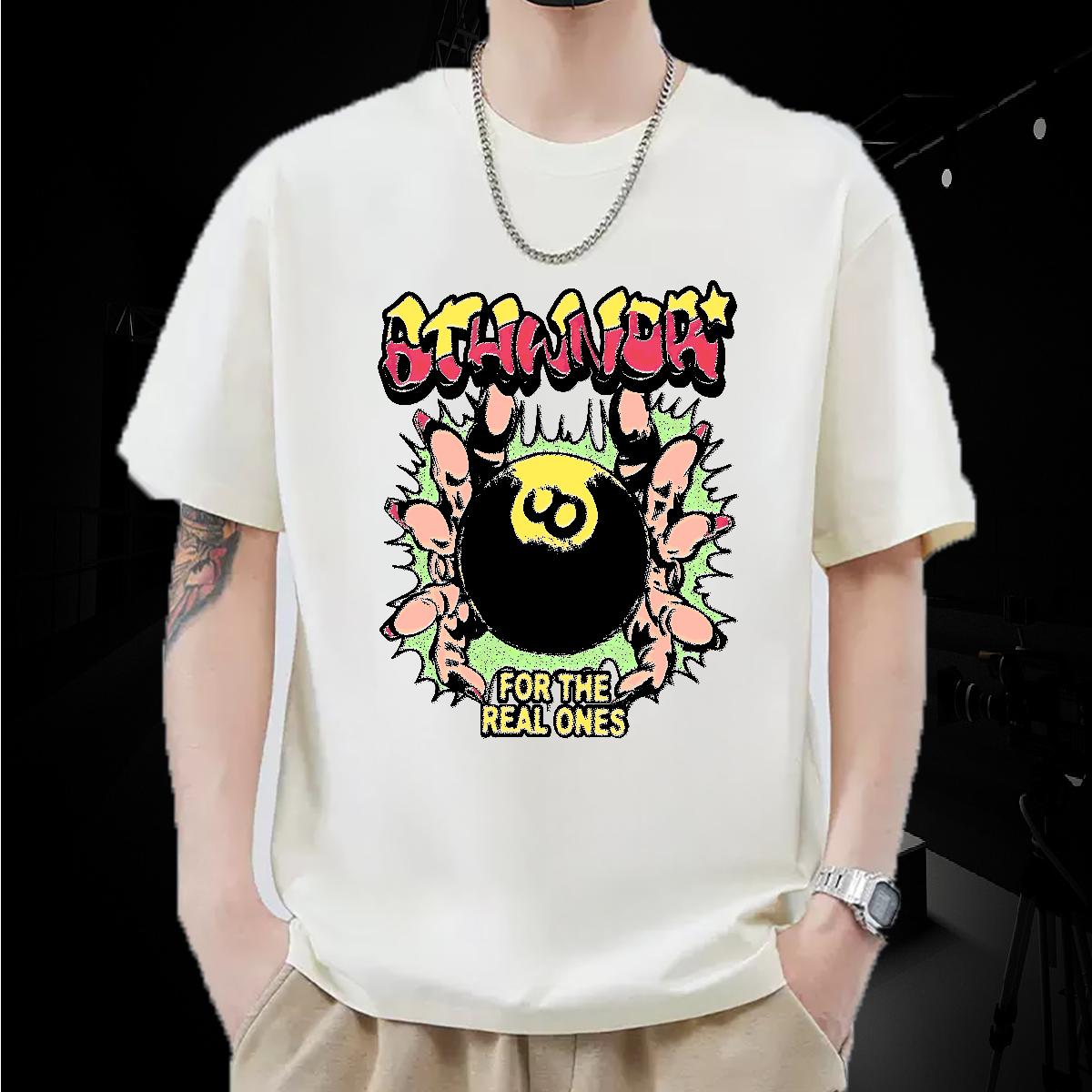 2024 Summer T-Shirts Customized Home Outdoor Mens Tshirts O-Neck Short Sleeve Cotton Popular