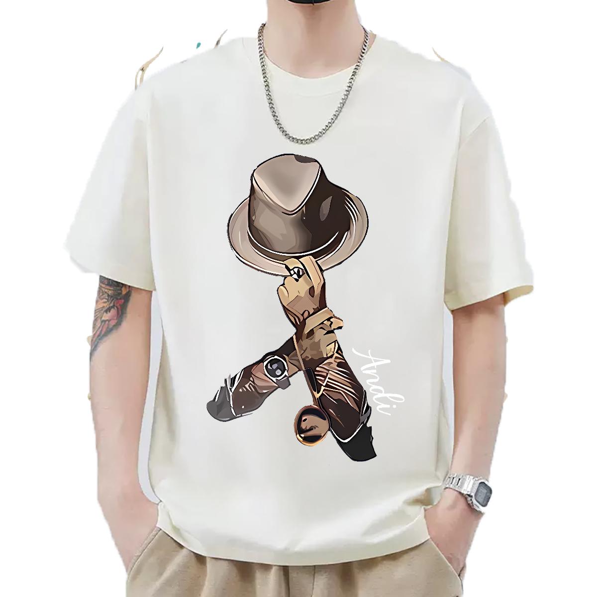 Loose Fit Tshirts Round Neck Short Sleeve Hip Hop Street T Shirts Men Oversized S-3XL DIY Customized Clothes