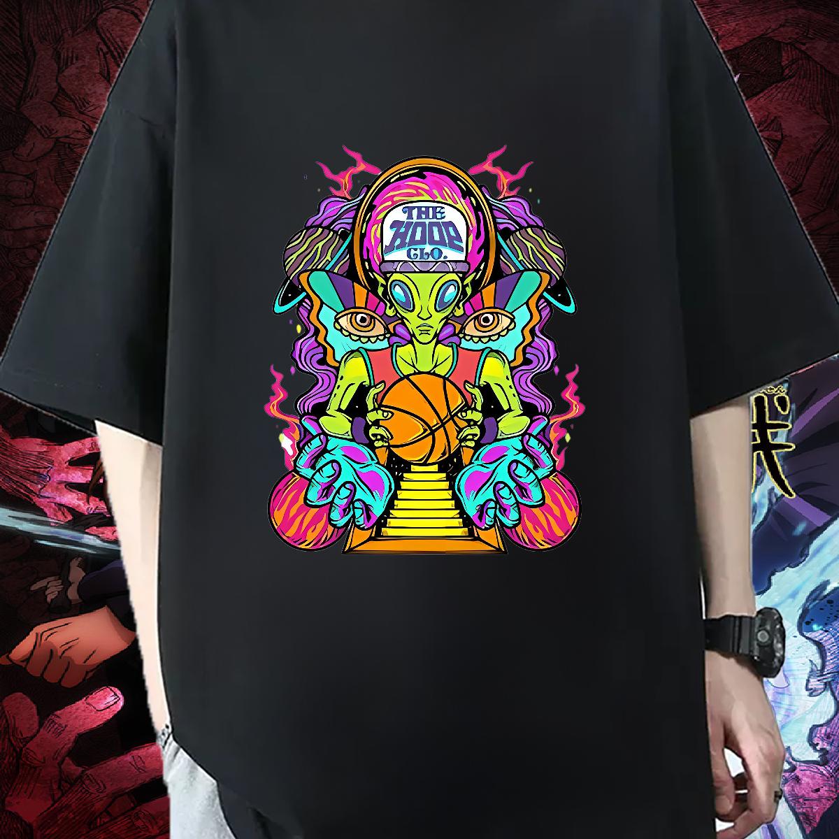 Classic Casual T Shirts Men DIY Printed Couples T Shirts Street Casual Cotton Breathable Popular Tops