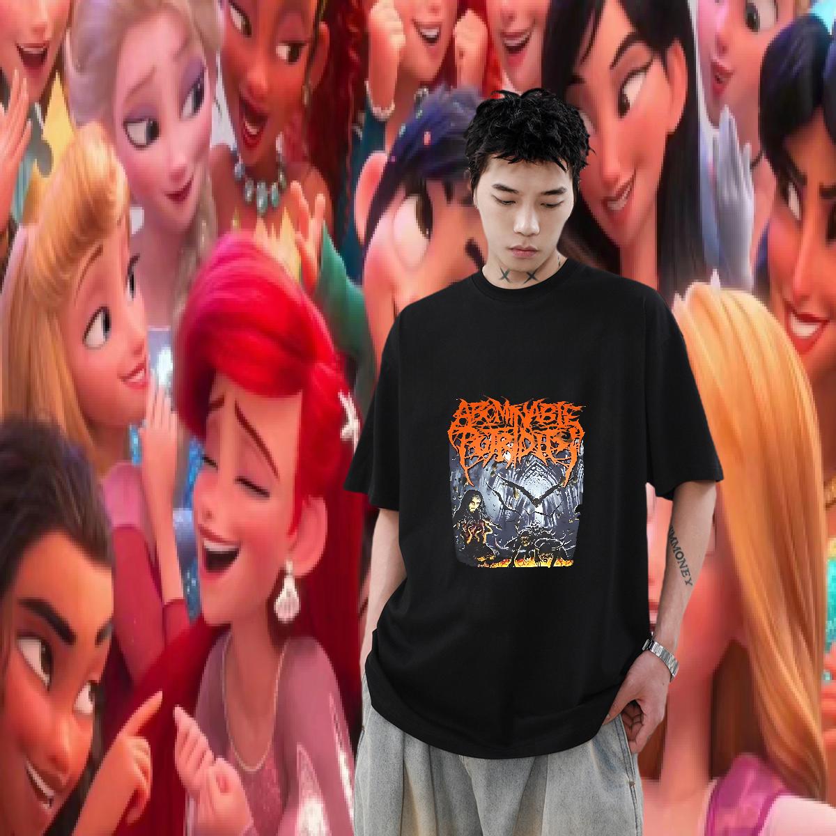 Cool Mens Tshirts Crew Neck Cotton Street wear Hip Hop Mens T Shirts Black Oversized 2024 Tees