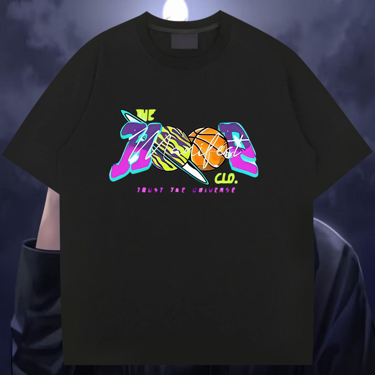 Fashion T-Shirts Custom Print Plus Size Outdoor Men Tops Tees 180g Cotton Loose Fit