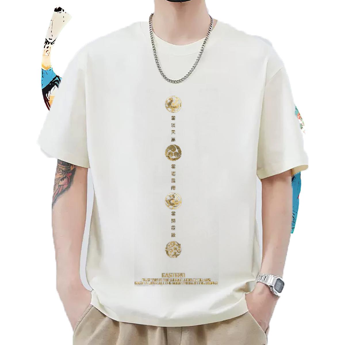 Popular Mens T Shirts Home Outdoor Cotton Breathable Short Sleeve Men Tees 2024 Cartoon Print Tshirts