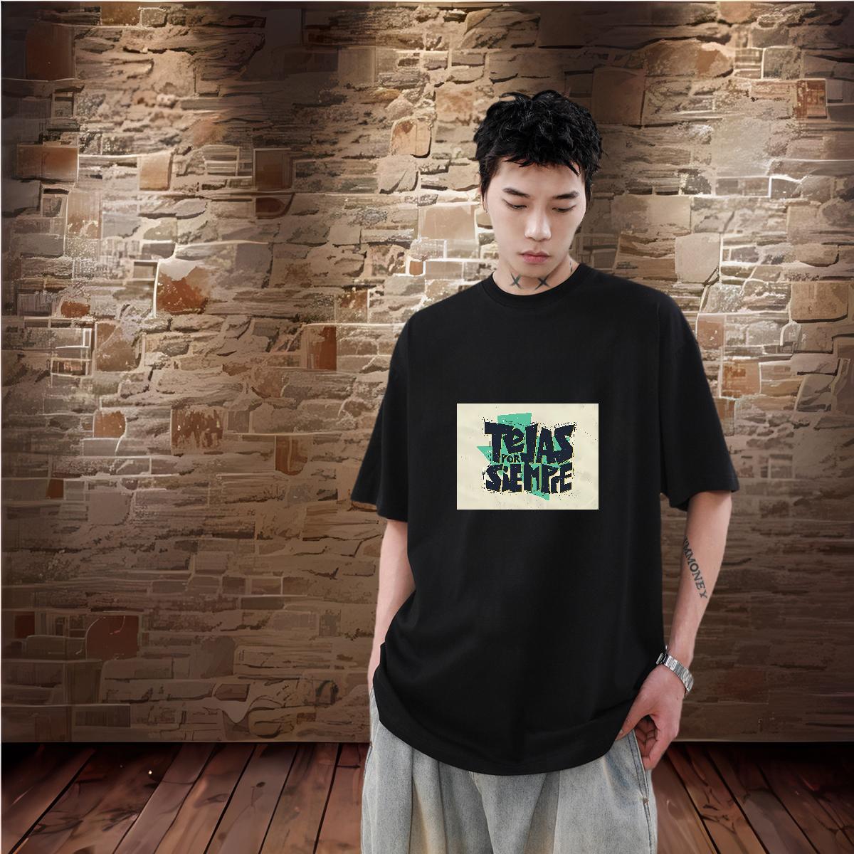 Wholesale T-Shirts Street O-Neck Short Sleeve Cotton Couples T Shirts Stylist DIY Printed Top Tees