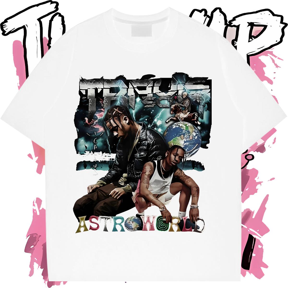 Brand T shirt Anime Print Anime Printing Street Men Clothes T-Shirt Breathable Crew Neck Loose Fit