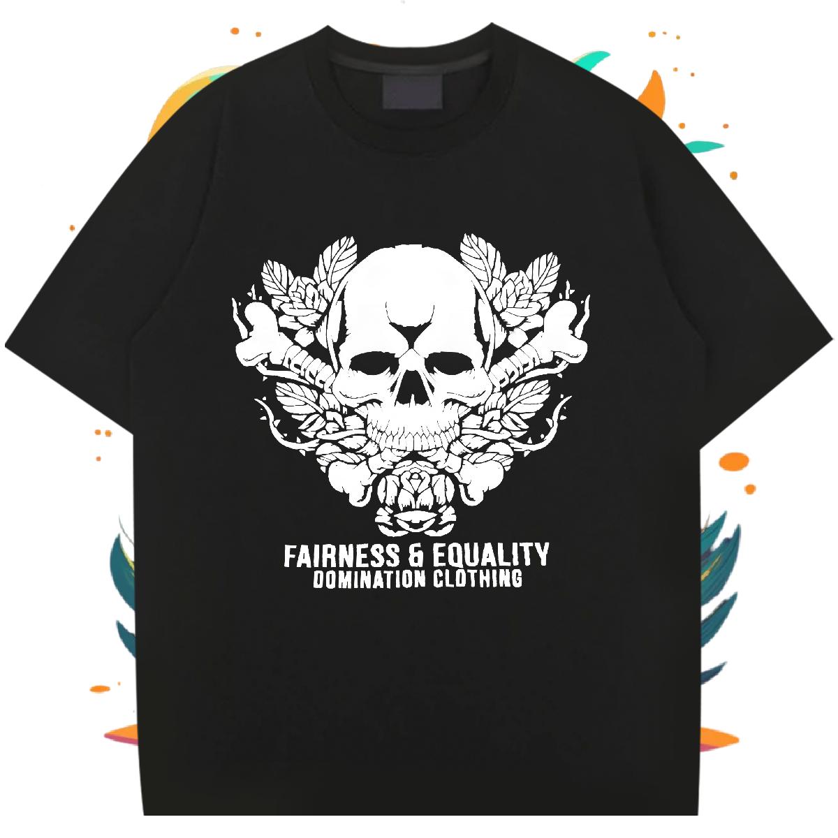 Fashion Design T-Shirts Skull Outdoor Men Clothes T-Shirt Short sleeve Cotton Soft Designer
