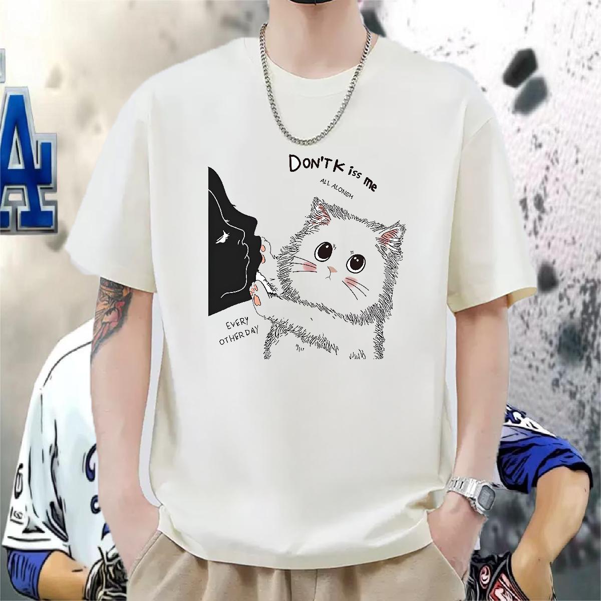 2024 Designer T shirt Cartoon Print Casual Daily Wear Mens Tshirts Short Sleeve Cotton O-Neck High Quality