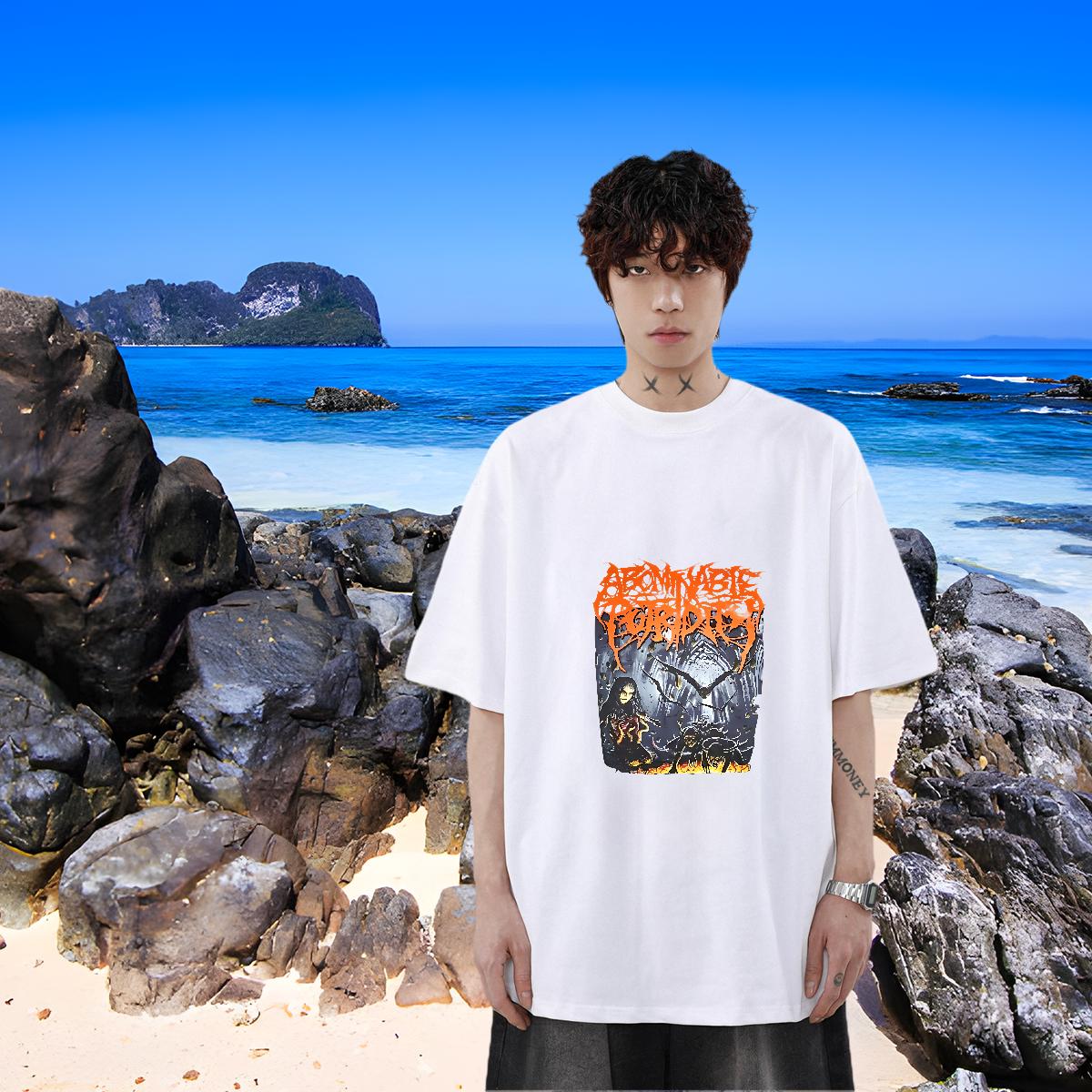 New Designer Man T Shirts Anime Print Men Tees Anime Printing Street Breathable Short Sleeve Loose Fit Top Tees