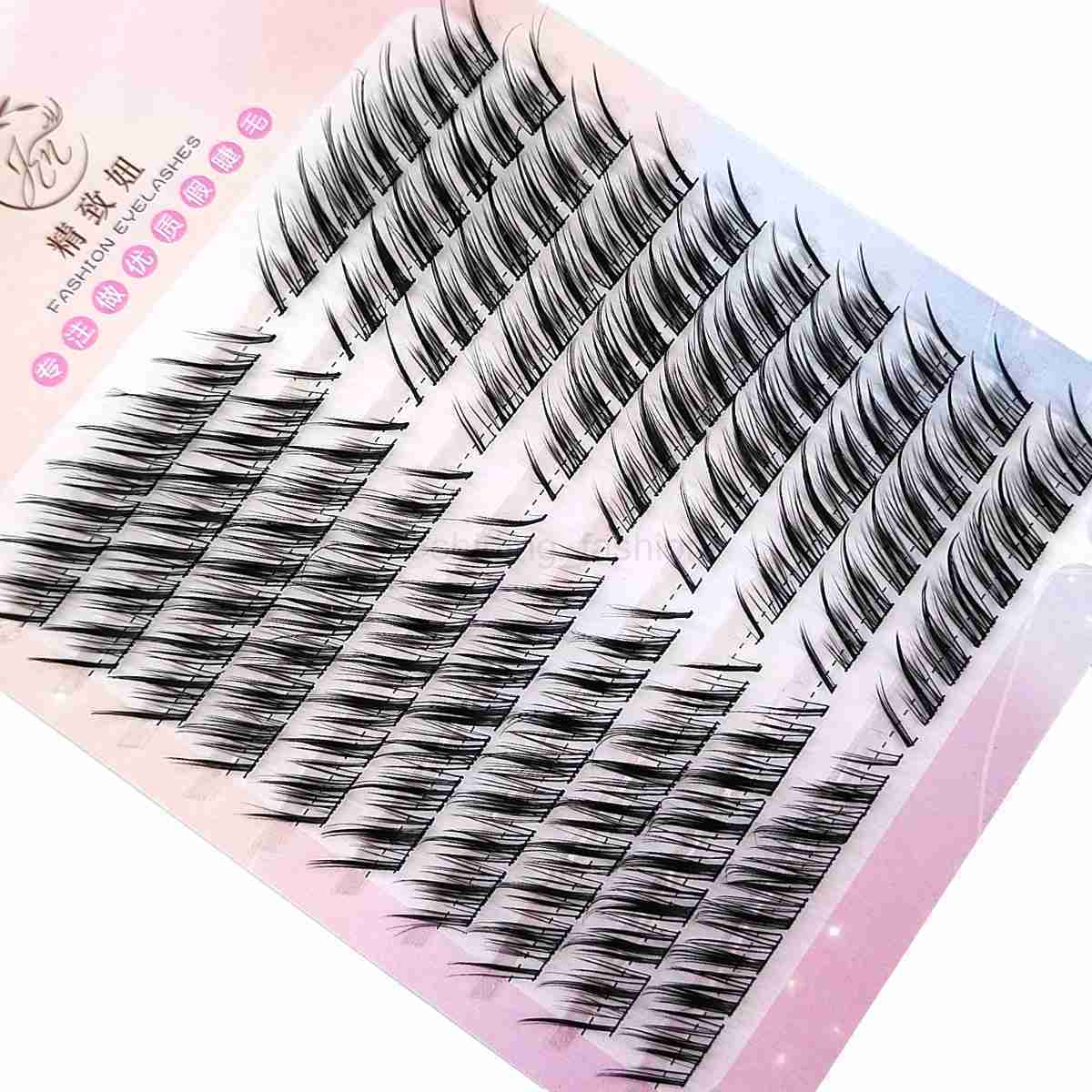 Mix 3D Fluffy Single Cluster Eyelash Extension Segmented Natural Mink Fox Eye Effect makeup Lashes Individual False eyelashesCL240713