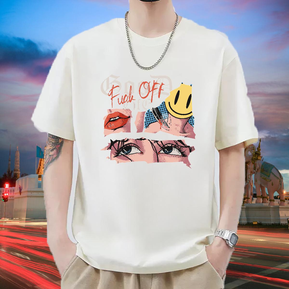 Classic Tshirts Cotton Breathable Soft Casual T-Shirts for Men DIY Anime Fashion Designer Top Tees