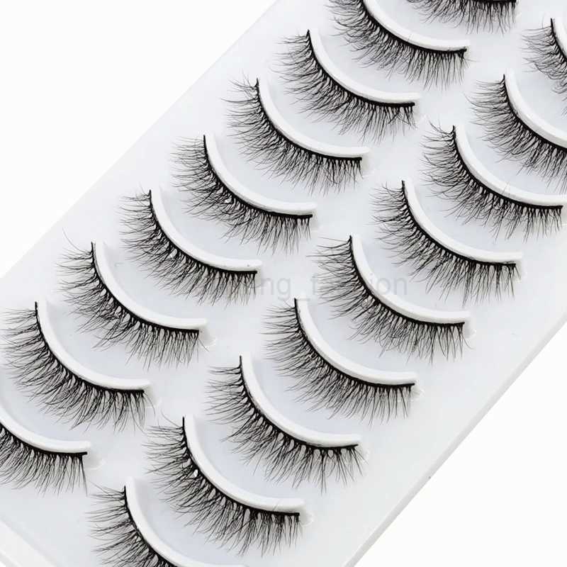 New Full 10 Pairs 3D Faux Mink False Eyelashes Natural Long Fluffy Eye Lashes Wispy Makeup Beauty Extension Short Fake EyelashesCL240713