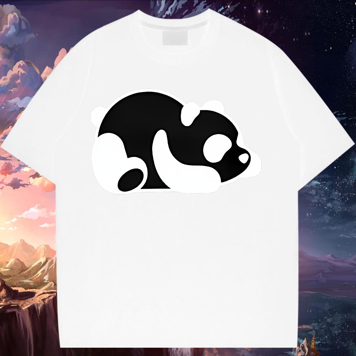 Loose Fit T Shirts Men Outdoor Short Sleeve Cotton O-Neck Men Tees DIY Cartoon Print Tops Tees