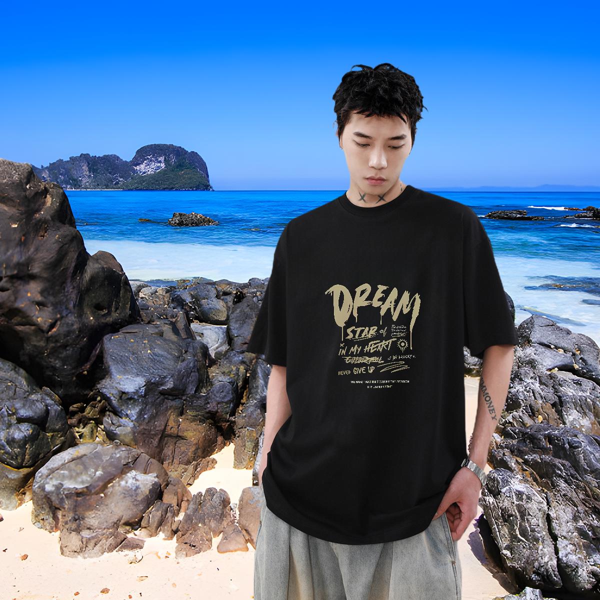 2024 New T-Shirts Cartoon Print Men Tshirts Summer Casual Cotton Breathable Unisex Tops Shirt