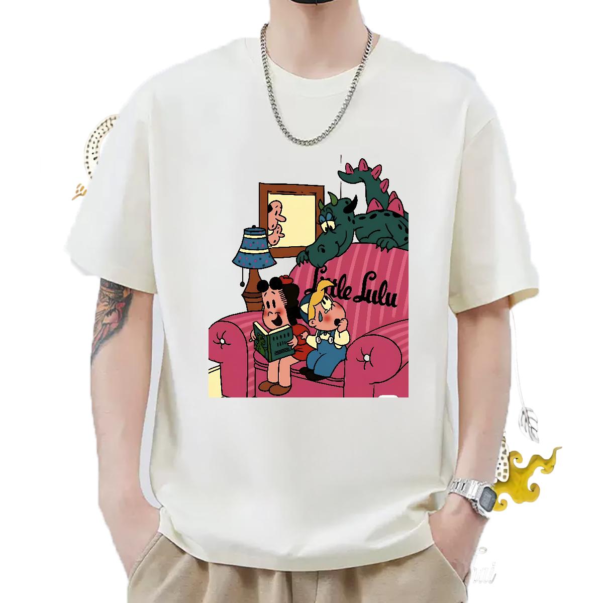 Fashion Designer T-Shirts Plus Size Cartoon Men Clothes T-Shirt Street Wear Breathable Short Sleeve Loose Fit Polos