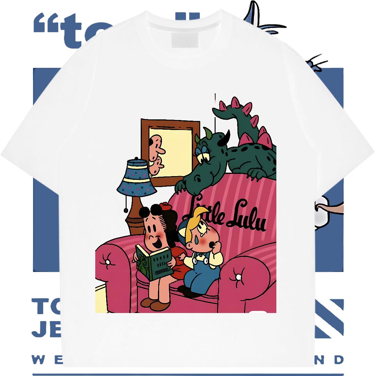 Fashion Casual Men T Shirts Plus Size Cartoon Men Tshirts Street Cotton Breathable Soft Unisex Tops Tees