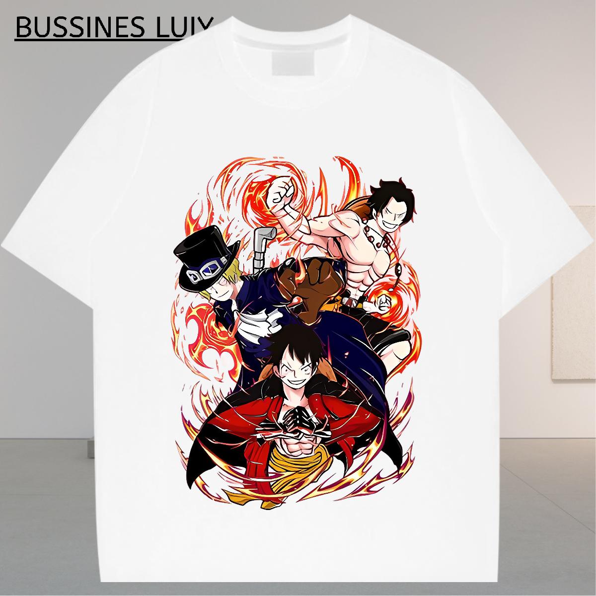 DIY T-Shirts for Men DIY Printed Tshirts Anime Printing Street Short sleeve Cotton Soft 5A Tee Shirt