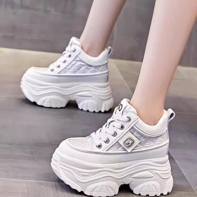 Ddmyoutdoor New Spring Height Thick Soled Sponge Cake Women S Instagram Trendy Dad Shoes Versatile Casual And Fashionable Sports Shoes