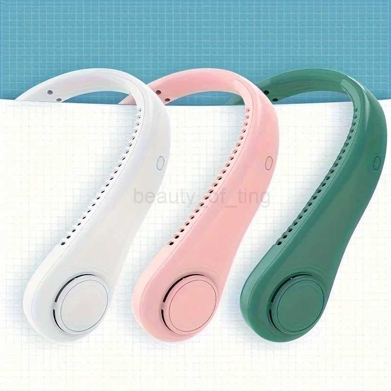 Portable Neck Hanging Fan for Outdoor Sports Silent and Lazy Mini Fan Portable and Rechargeable Keeping Cool Anytime AnywhereCL240712