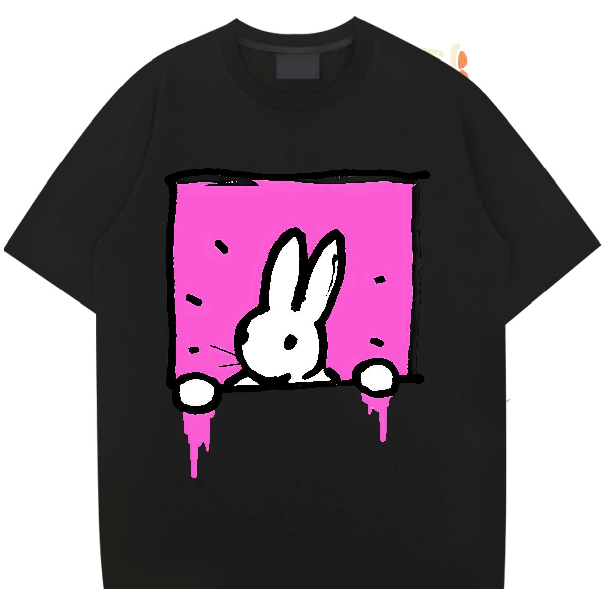 Wholesale Men T Shirts Cartoon Print Men Clothes T-Shirt Spring Summer Round Neck Short Sleeve 5A Tshirts