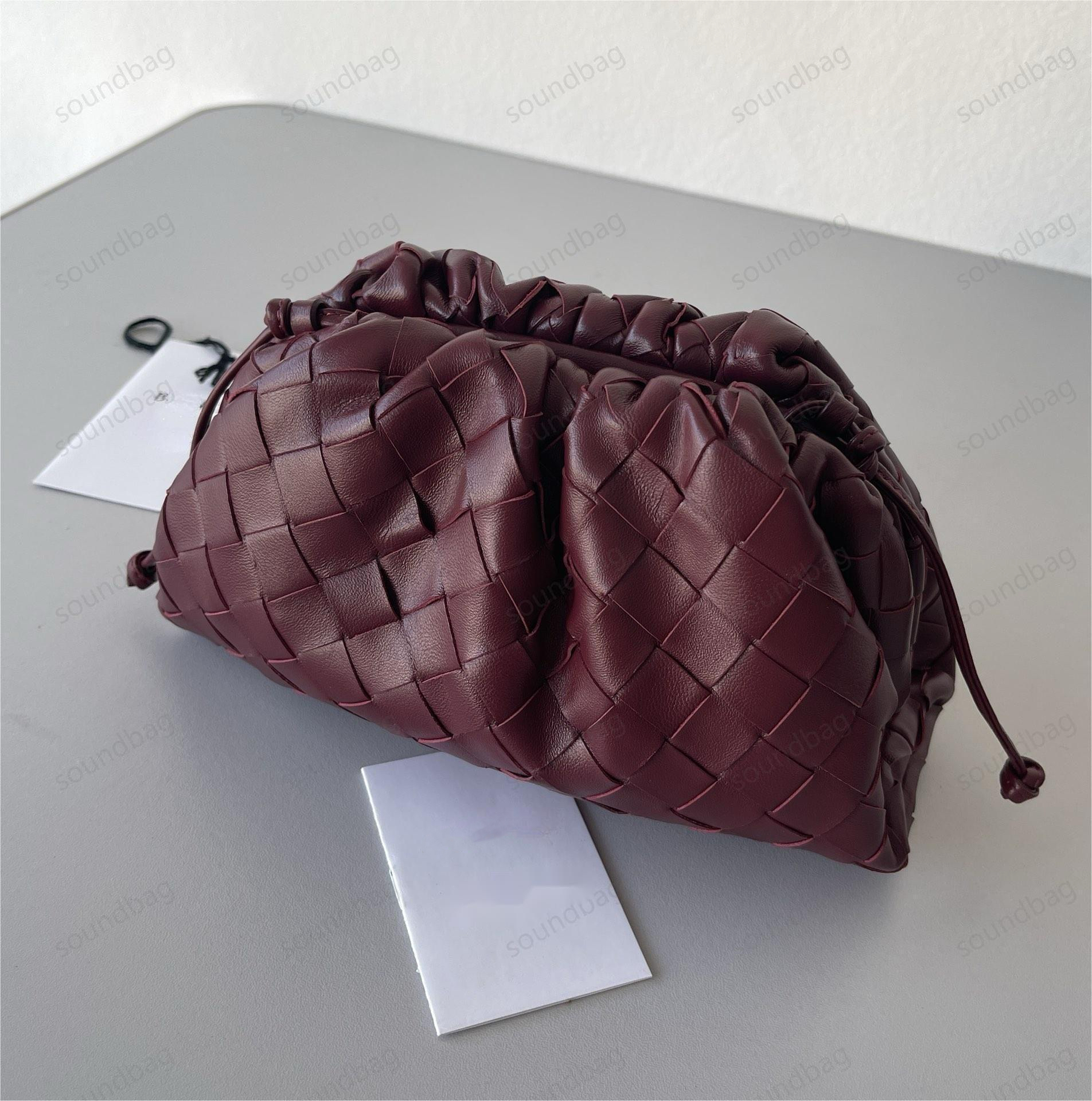 Genuine Leather Woven Cloud Pouch: Mini & Large B Style Knitting Clutch Metal Chain Crossbody Elegance Tote Designer Minimalist LESS IS MORE Celeberity luxury Italy