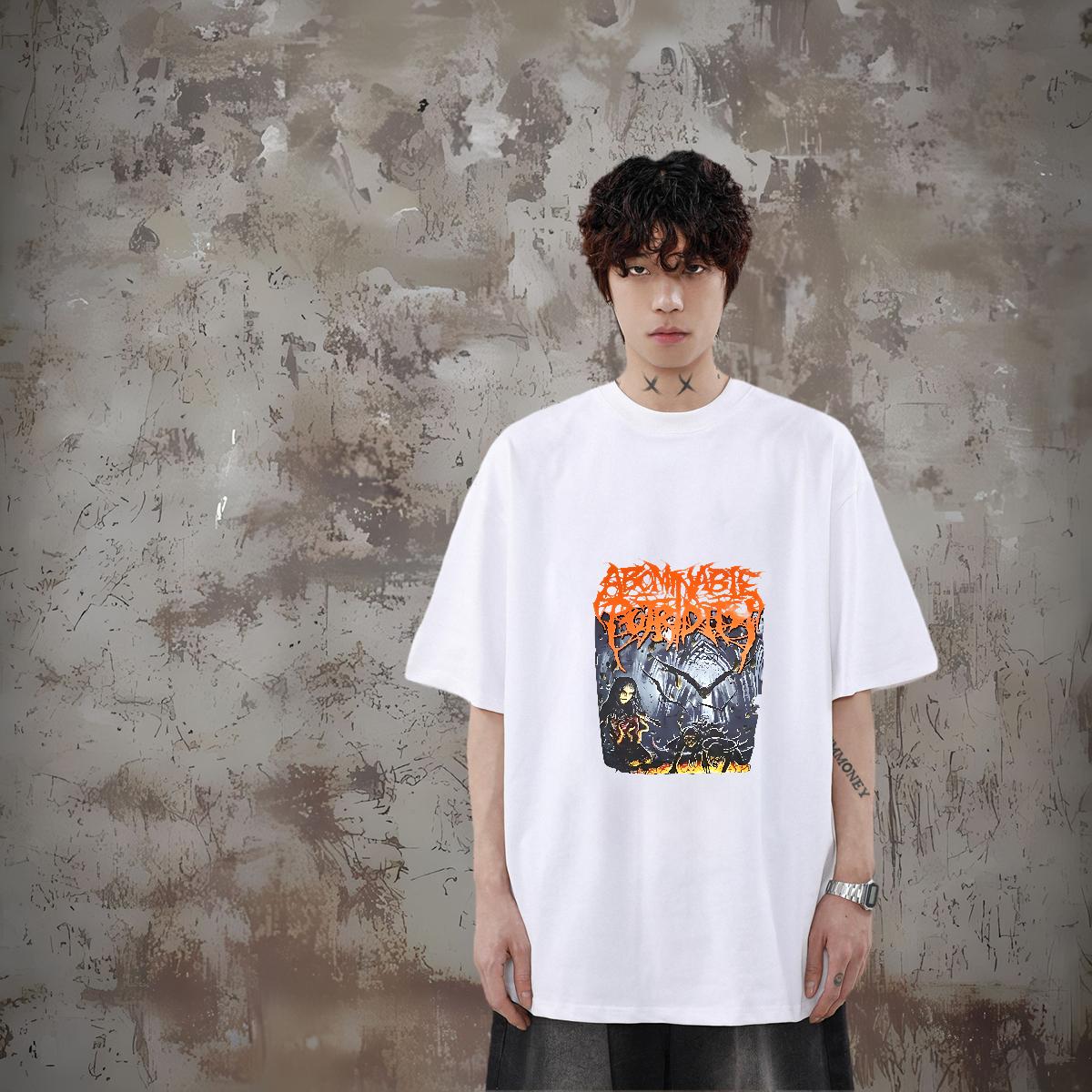 Unisex Men Clothes T-Shirt Round Neck Short Sleeve Street wear Hip Hop T Shirts Men DIY Printed Fashion Casual Wear