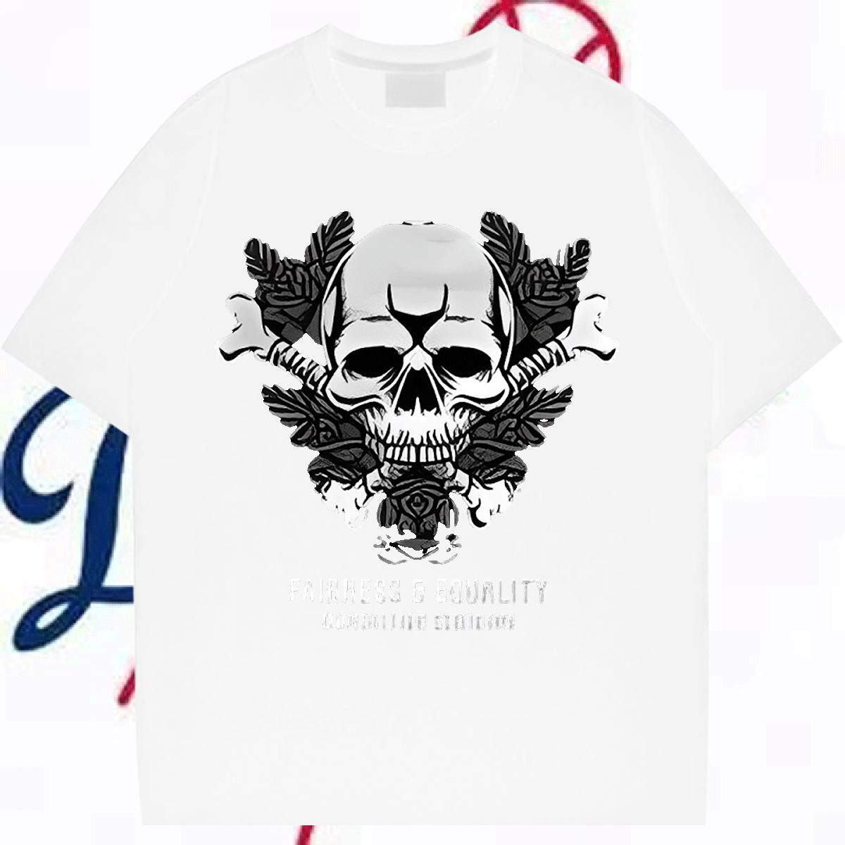 Wholesale T shirt Casual Daily Wear 180g Cotton Mens Tshirts Casual New White Plus Size Tees Shirts