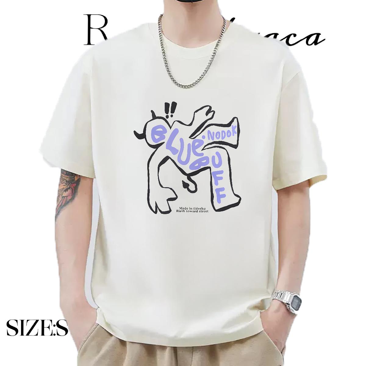 Loose Fit Tshirts Short Sleeve Cotton O-Neck Hip Hop Man T Shirts Oversized New Arrival Clothes