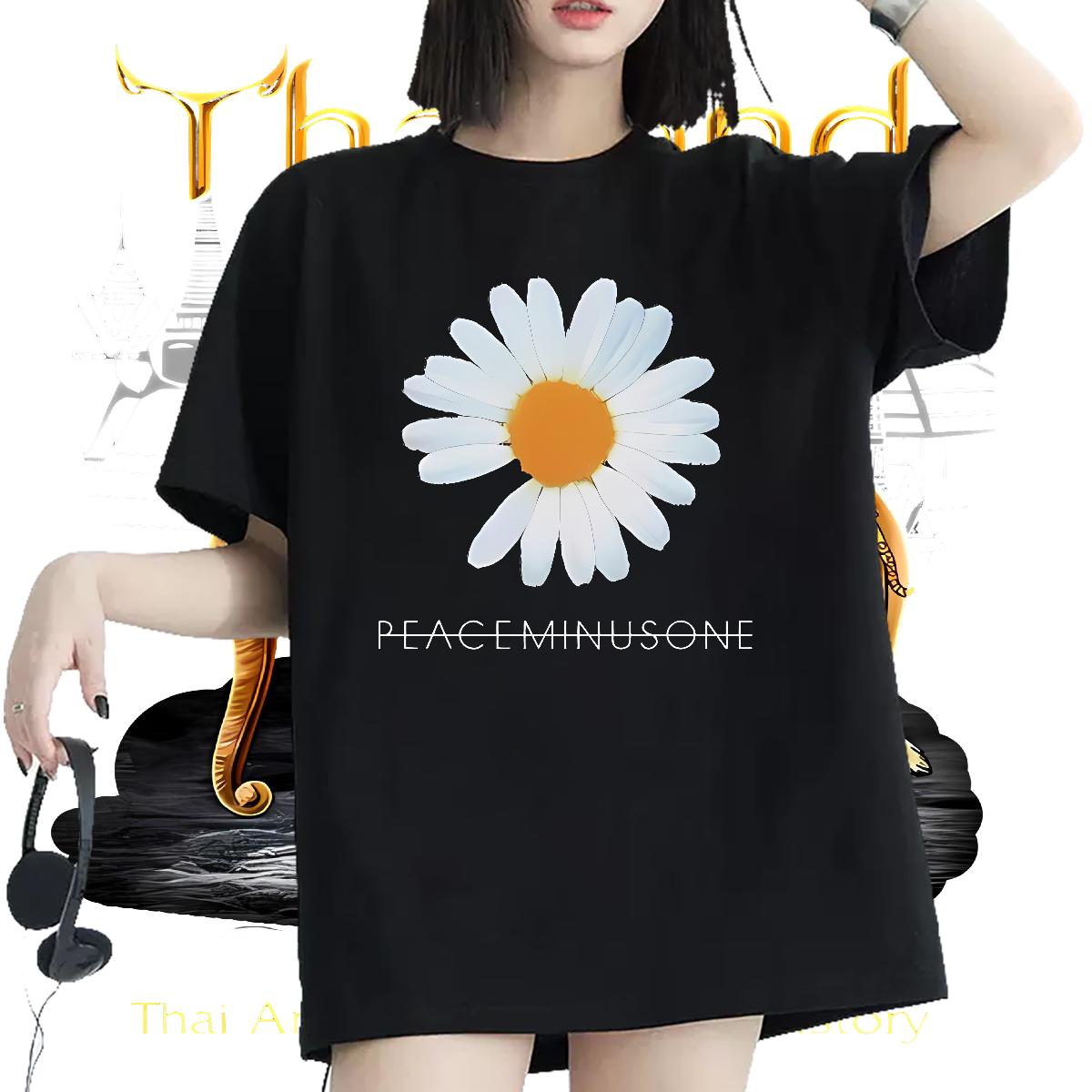 O-Neck Short Sleeve Cotton Woman T Shirts DIY Sports Street Wear Womens Tshirts Black White Brand Tops Shirt