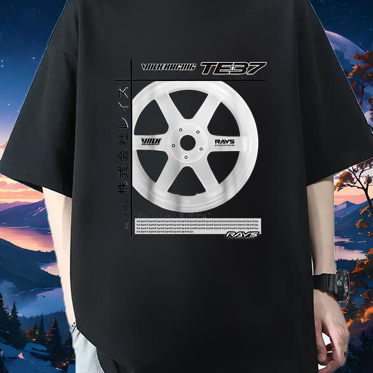 Loose T-Shirts for Men Daily Outfit Cotton O Neck Short Sleeves Men Tees 2024 DIY Anime Polos