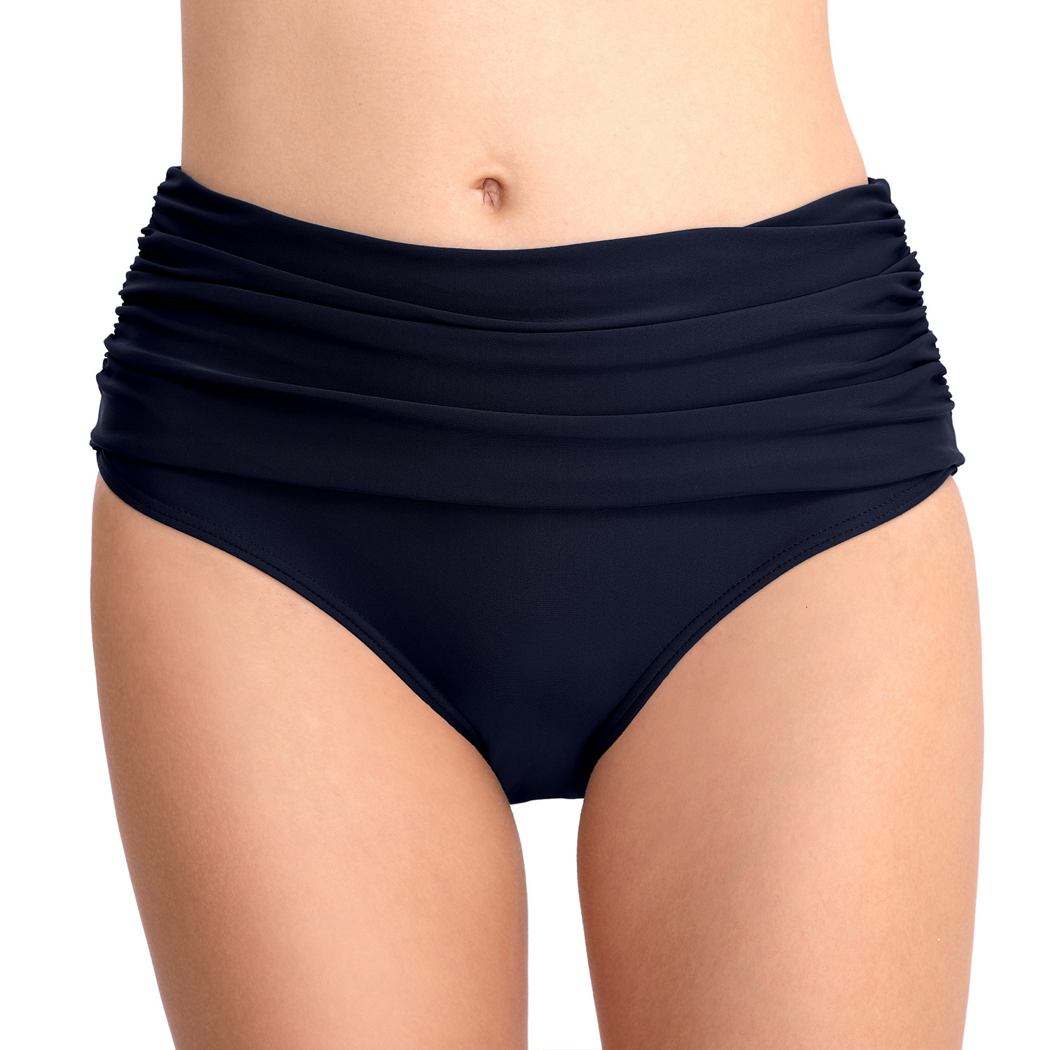 Sleeveless Retro Versatile Fashion High Waisted Elastic Pleated Women, Conservative Triangle Swim Trunks for Women Sexy Short Temperament Waist Loose 