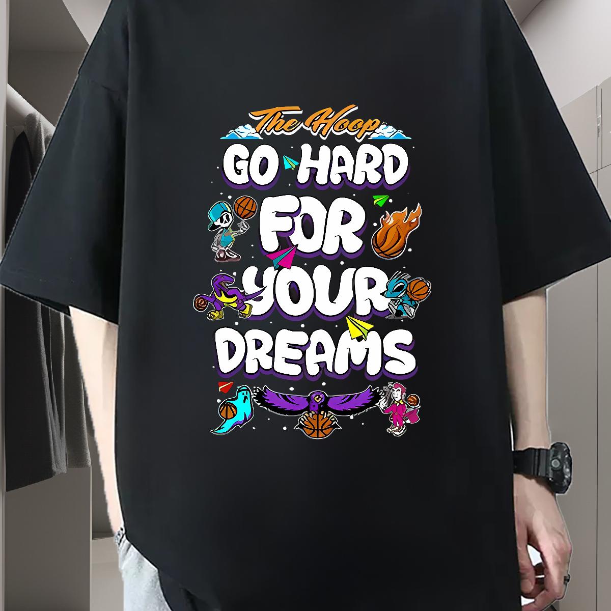 Loose Fit T-Shirts Sport Round Neck Short Sleeve Mens Tshirts Casual New Anime Tees