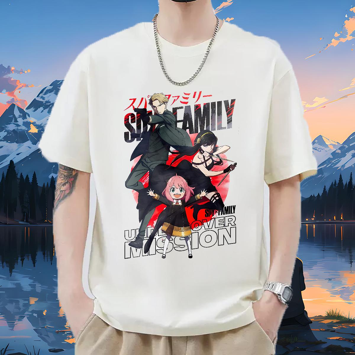 New T-Shirts Cartoon Printing S-3XL Mens Tshirts Spring Summer Crew Neck Cotton Breathable Loose Fit Clothings