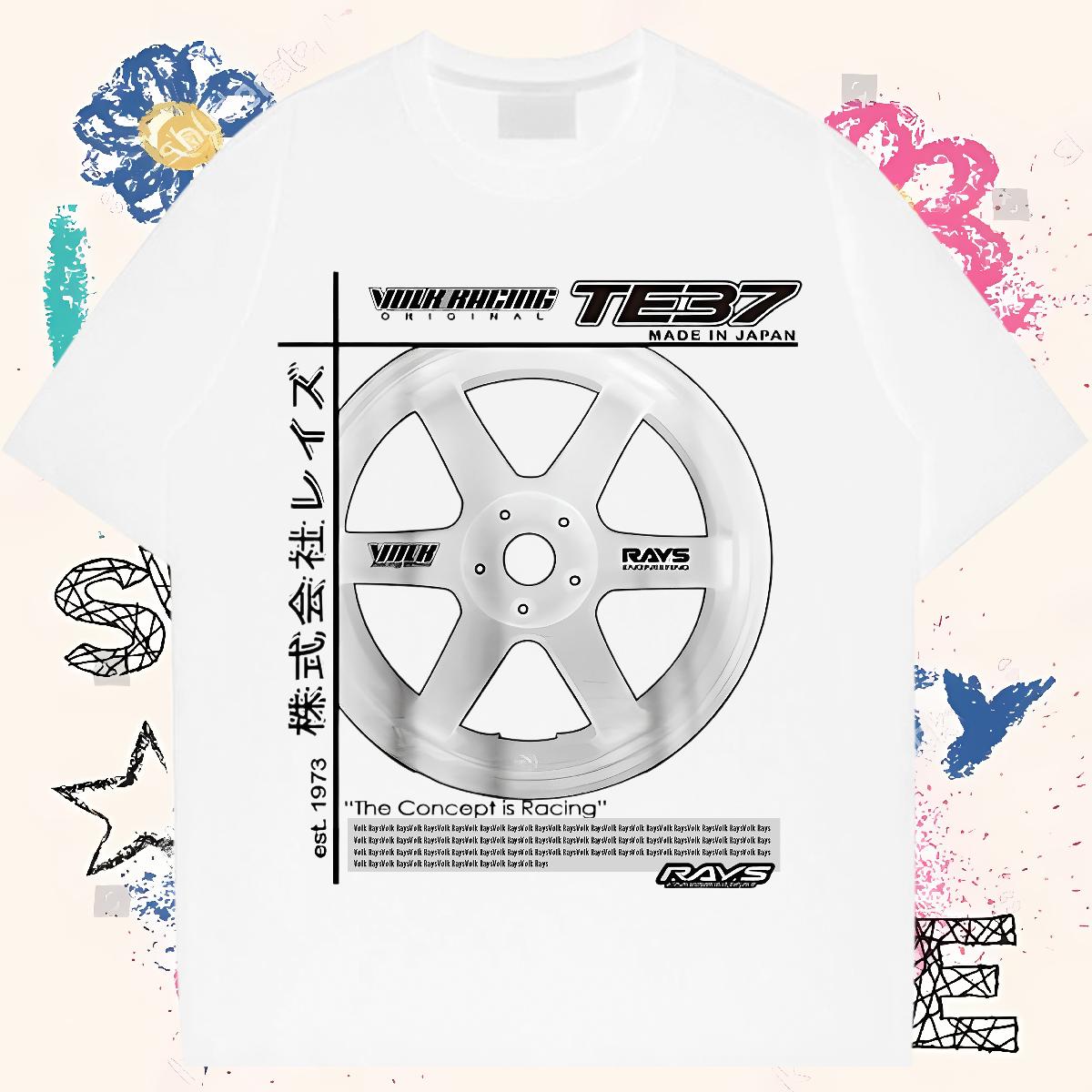 New T-Shirts Customized Print Hip Hop Couples T Shirts Breathable Crew Neck Loose Fit