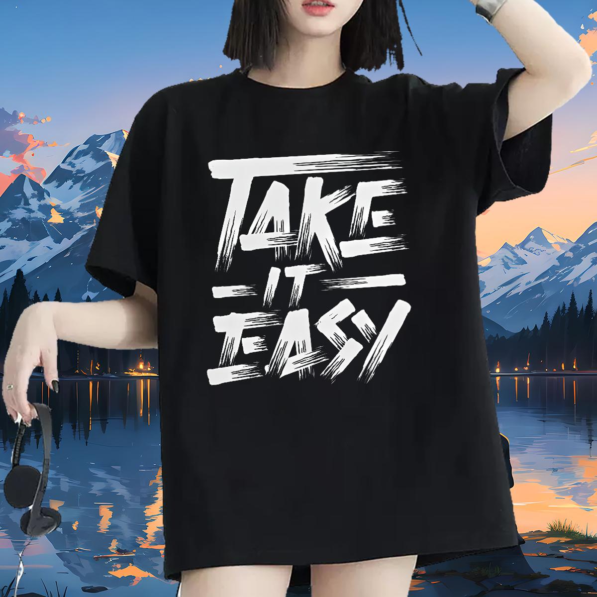 Cotton Comfortable Woman T Shirts Fashion New Home Outdoor Women Tshirts Anime Print Loose fit Top Shirts