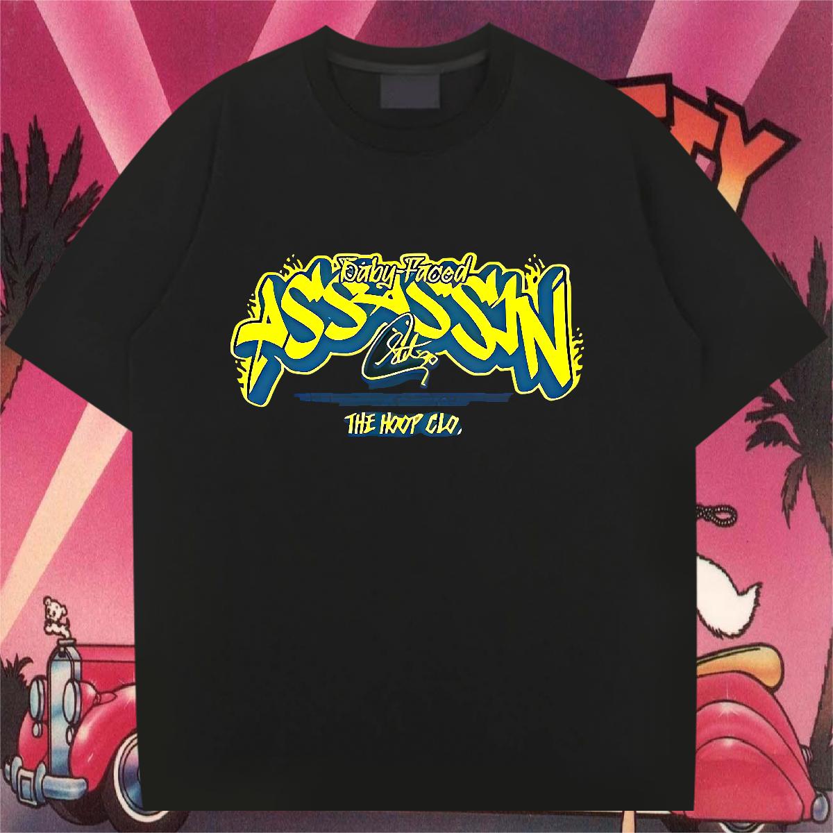 Designer Fashion Mens T Shirts Black Oversized High Street Hip Hop Tshirt for Man Woman Round Neck Short Sleeve 5A