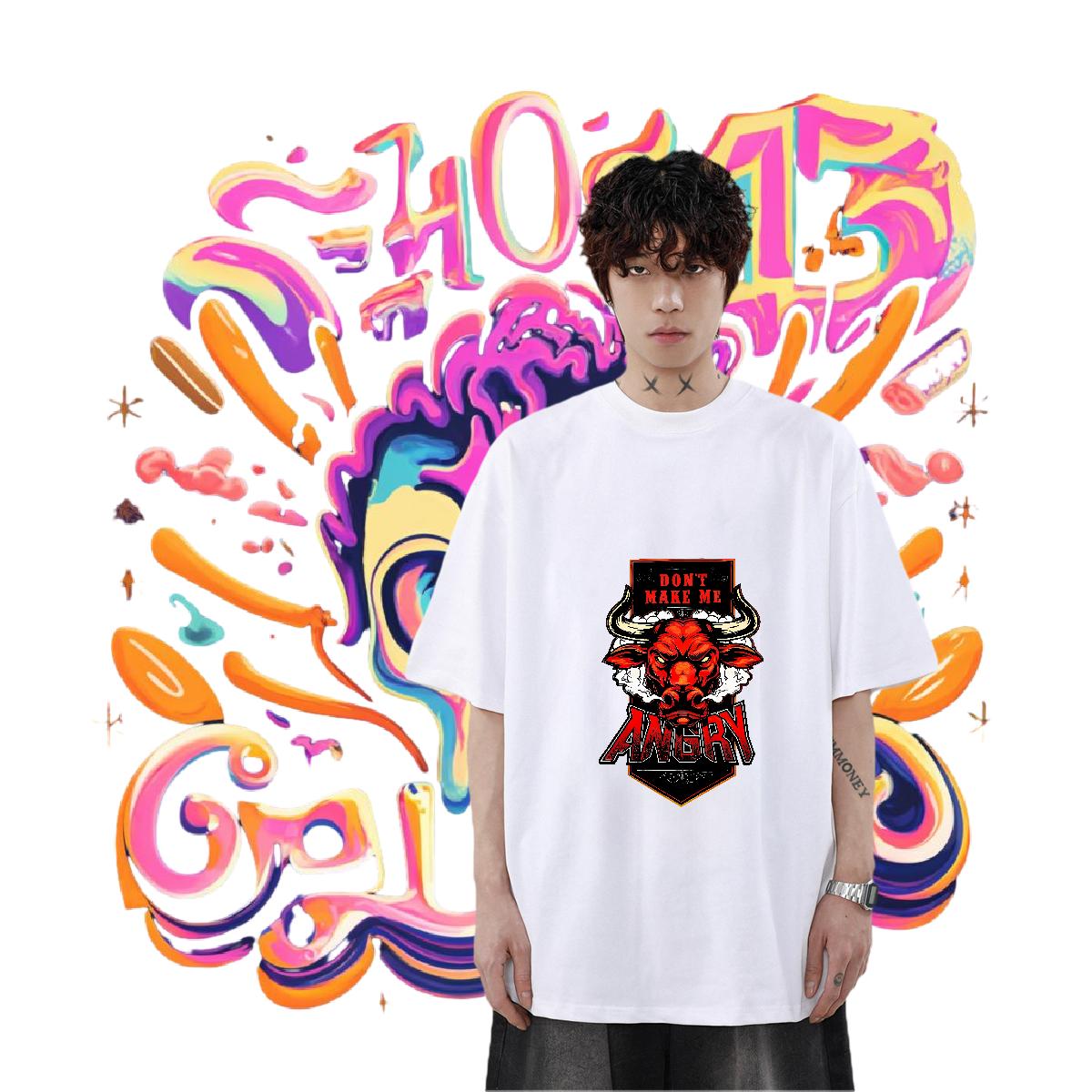 Factory Direct T-Shirts Anime Print Men Tshirts Street Casual Short sleeve Cotton Soft Cool Tops