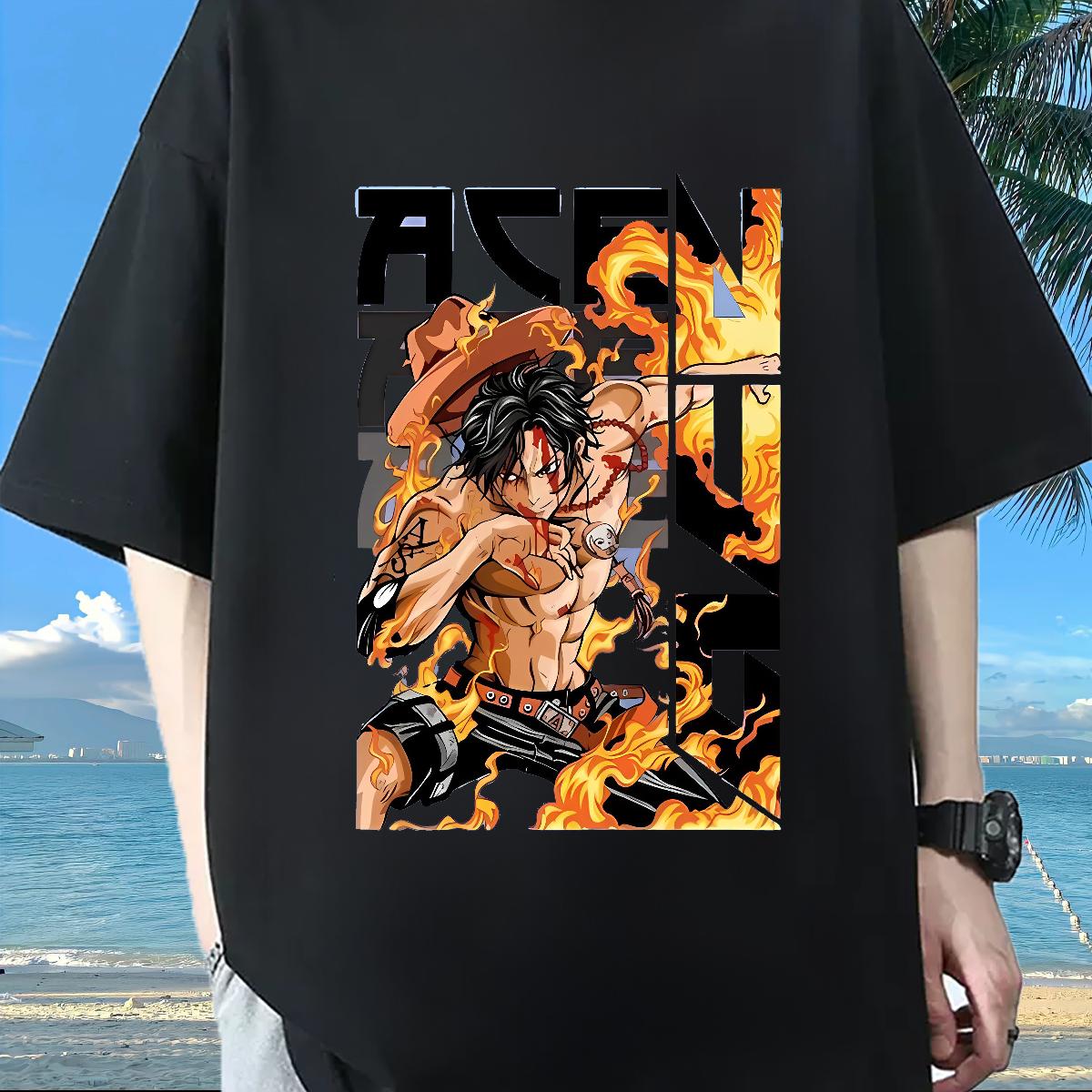 Classic T-Shirts for Men Floral Print Daily Outfit Tshirts Cotton Breathable Brand