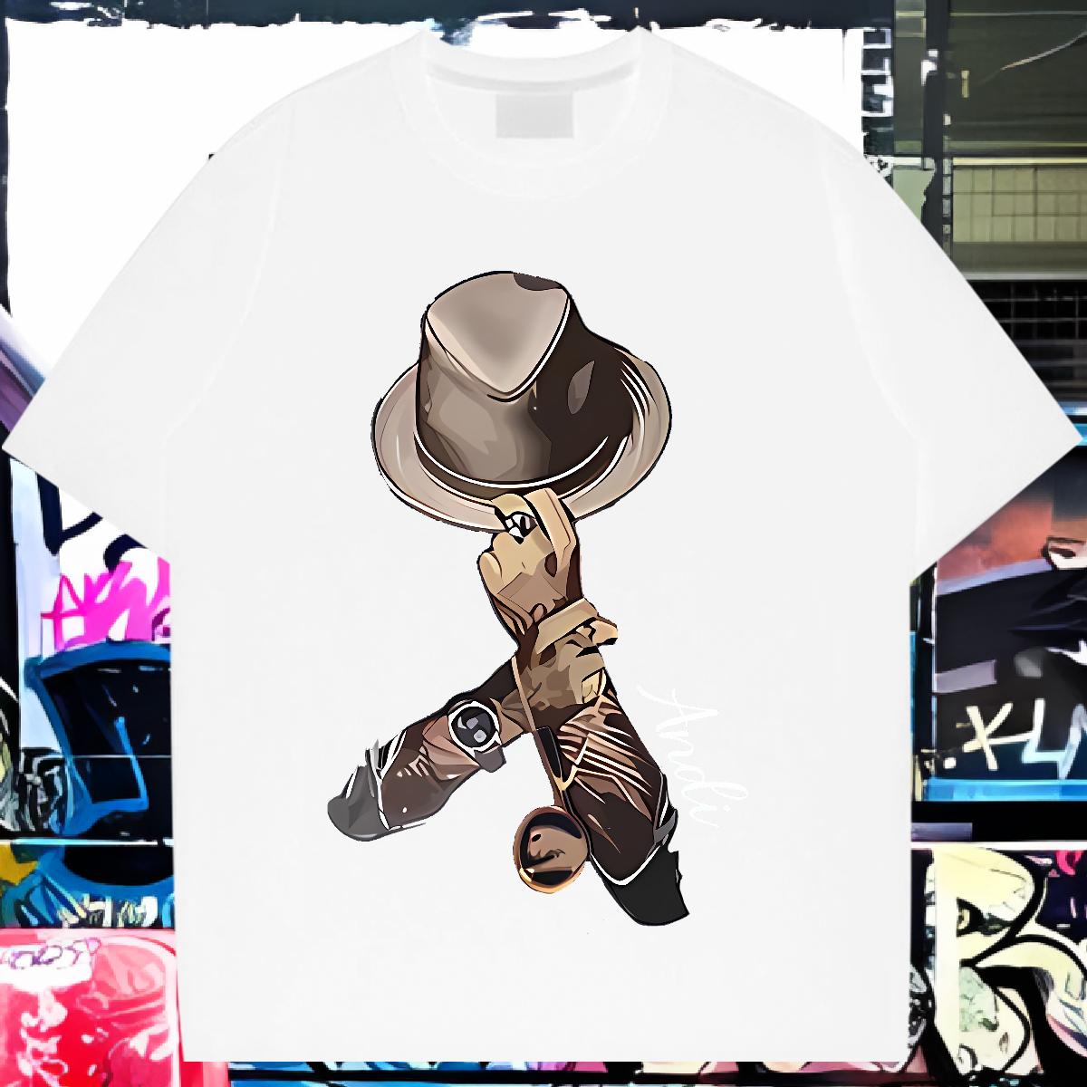 Cool Design Mens Tshirts Crew Neck Cotton Breathable Street Casual T Shirts Men Floral Print DIY Customized Clothings