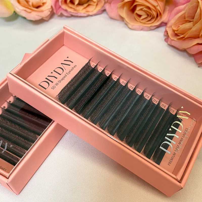 DIYDAY W Shape Eyelashes Extensions W Shaped Bloom 3d 4d 5d 6d 7d 8d Eye Lashes Natural Soft Premade Fan Lash ExtensionsCL240713