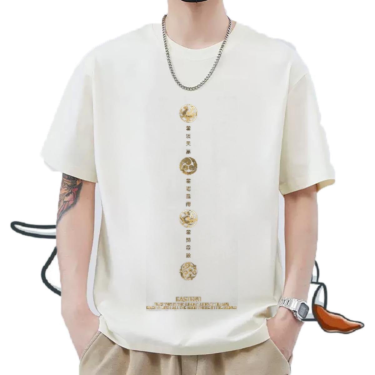 Cool Design Men Tees Crew Neck Cotton Outdoor Man T Shirts Cartoon Printing S-3XL DIY Tops Tees