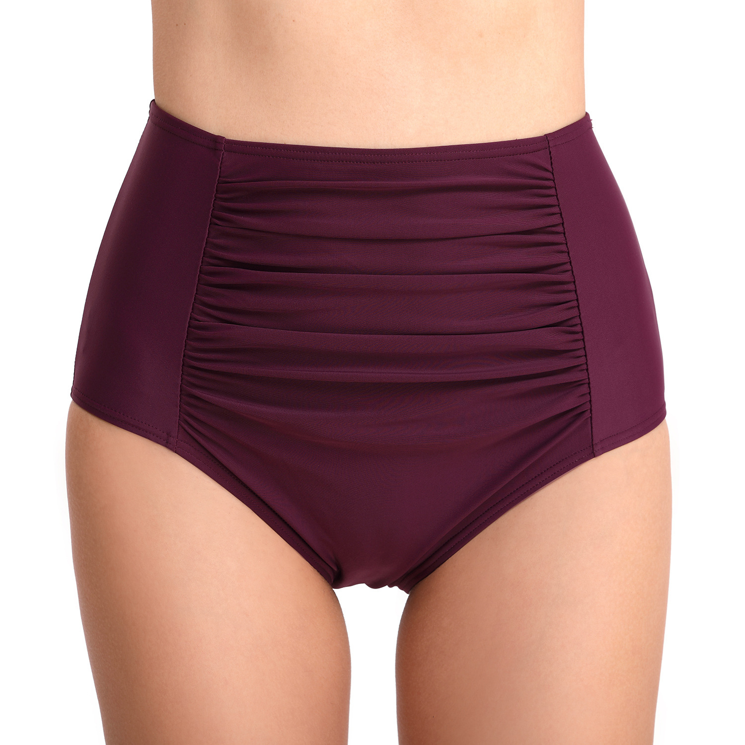 Long Washable Solid Temperament 2023 Beach Folded Fashionable Wrapped Hip Tight High Waist Triangle Swimming Pants Women's Short Novelty Waist Se