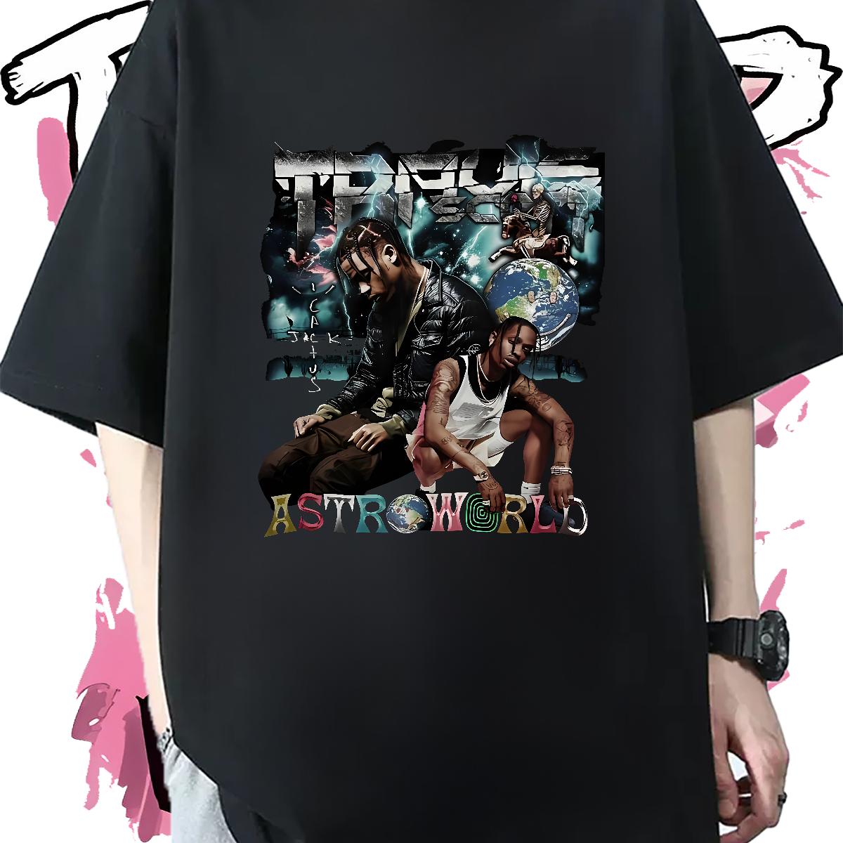 Brand T shirt Anime Print Anime Printing Street Men Clothes T-Shirt Breathable Crew Neck Loose Fit